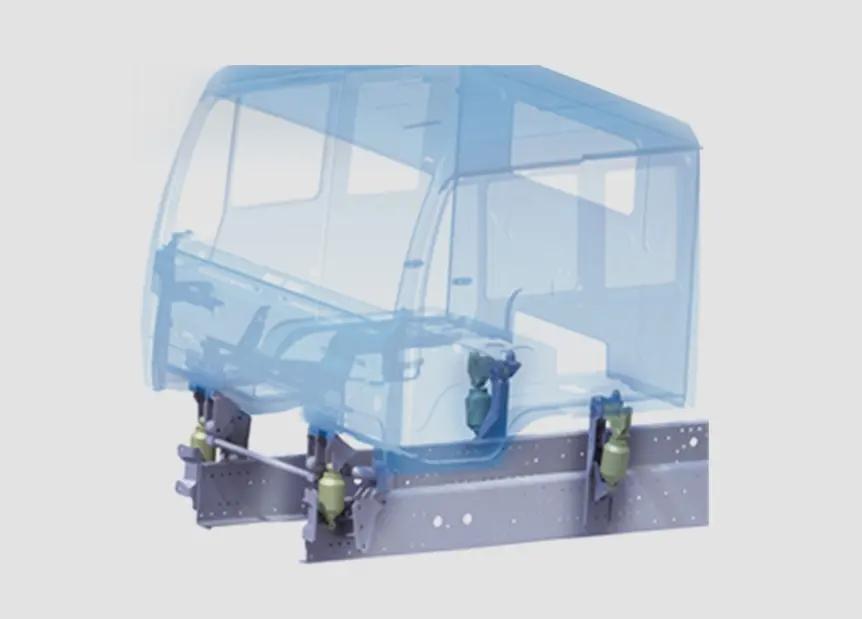 Four-point air suspension